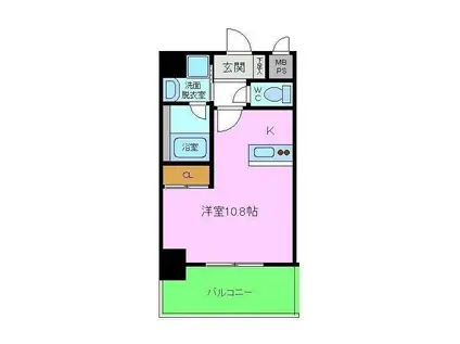 サザンクレスト堺東(ワンルーム/4階)の間取り写真