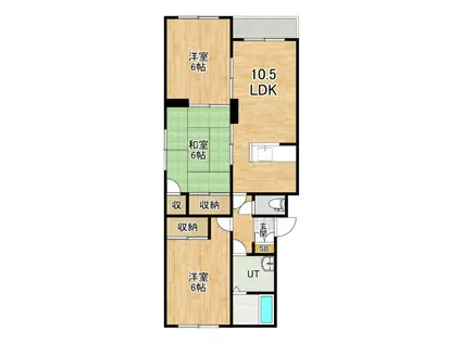 フロンティア東光(3LDK/3階)の間取り写真