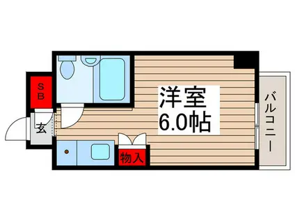 ソサエティ南行徳(ワンルーム/3階)の間取り写真