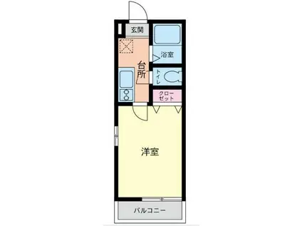 コスモAOI東神奈川(1K/3階)の間取り写真