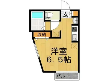 リバティ青戸(ワンルーム/2階)の間取り写真