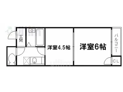 ANEX御所南(2K/1階)の間取り写真