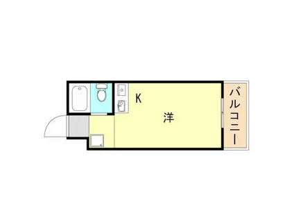 パンブロスII(ワンルーム/4階)の間取り写真