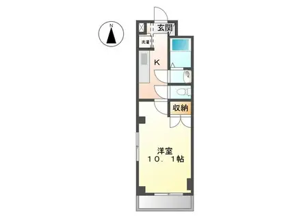 アルページュ(1K/1階)の間取り写真