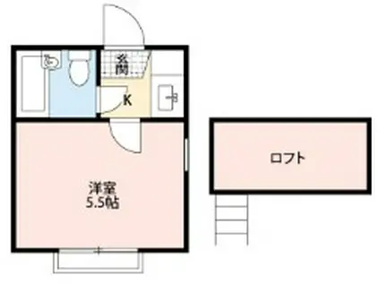 コーポ巣鴨B棟(1K/1階)の間取り写真