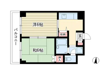 阿部ビル(2DK/4階)の間取り写真