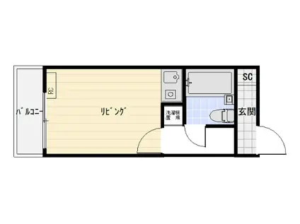 ライオンズマンション前橋(1K/2階)の間取り写真