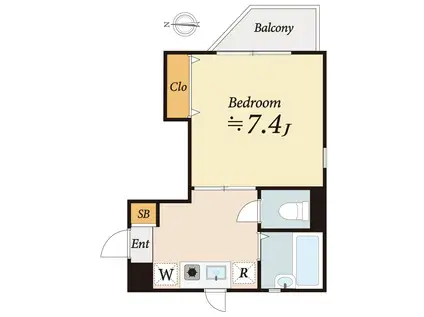 月村マンションNO23(1K/4階)の間取り写真