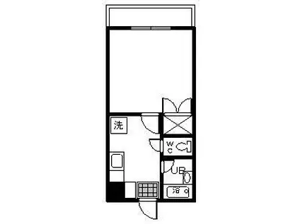 高野IIIHAYATE(1K/4階)の間取り写真