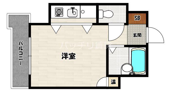 モアフィールド箱崎II(ワンルーム/8階)の間取り写真