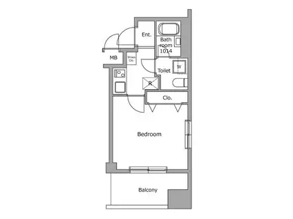 レジディア神楽坂(1K/9階)の間取り写真
