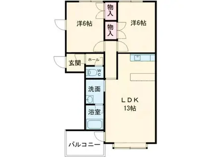 コンフォート(2LDK/1階)の間取り写真