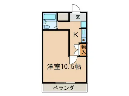 ラフォーレブランシュ(1K/2階)の間取り写真