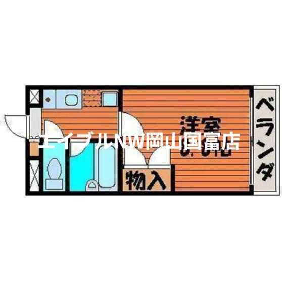 ユートピアン21(1K/2階)の間取り写真