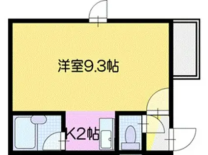 ハイコート文京台ウエスト(1K/6階)の間取り写真