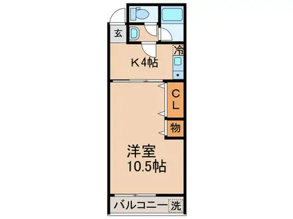 丸幸ビル(1K/2階)の間取り写真