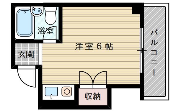 リーベ里(ワンルーム/4階)の間取り写真
