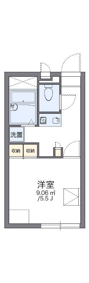 レオパレスマロニエ(1K/2階)の間取り写真