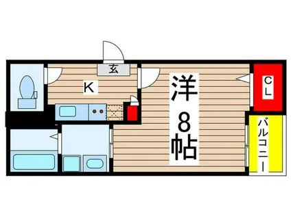 JACK HOSHOIII(1K/1階)の間取り写真