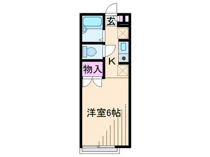 ハイツイースト(ワンルーム/1階)の間取り写真