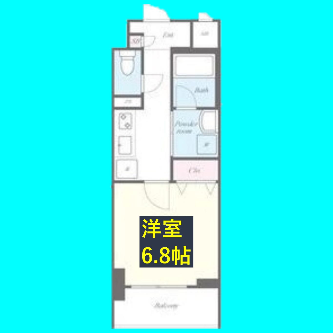 アクアエテルナ泉(1K/10階)の間取り写真