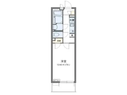クレイノMIRAI(1K/1階)の間取り写真