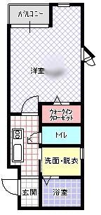 コル・レケンス(1K/2階)の間取り写真
