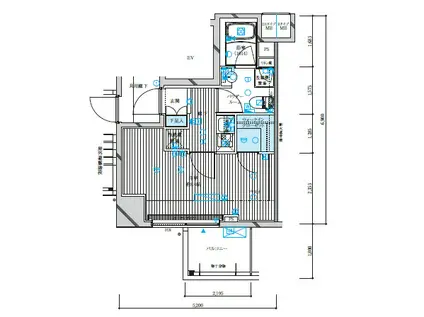 メインステージ亀戸Vミライエ(1K/8階)の間取り写真