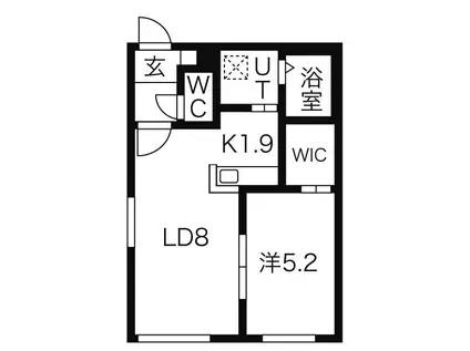 ル・コンフォール(1LDK/4階)の間取り写真