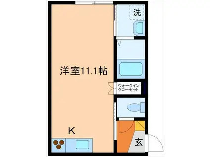 AMORPHIS(ワンルーム/1階)の間取り写真