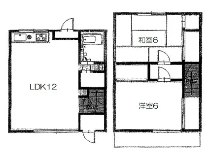 ファミーユK A棟(2LDK/1階)の間取り写真