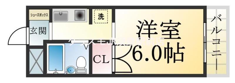プリンス小束山(1K/3階)の間取り写真