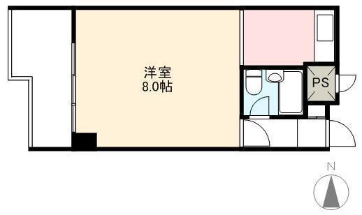 藤塚コーポラス(1K/10階)の間取り写真