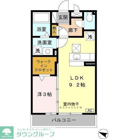 サンアネックスふじみ野(1LDK/1階)の間取り写真