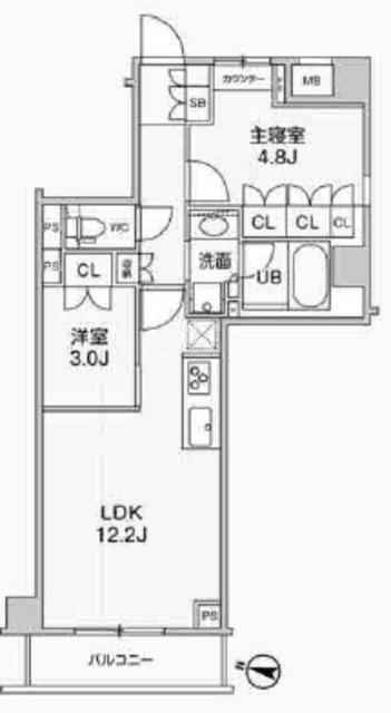 アリビス綾瀬(2LDK/1階)の間取り写真
