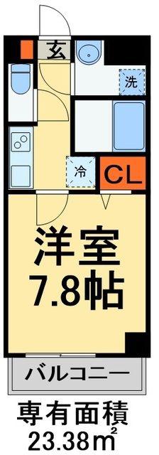 ミミハウス幕張(1K/4階)の間取り写真