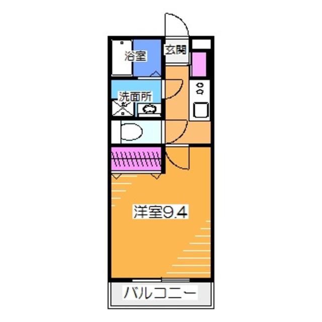 メゾンプロキオン(1K/2階)の間取り写真