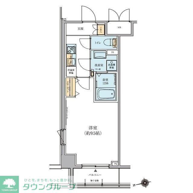 リージア経堂イーストプレイス(1K/7階)の間取り写真