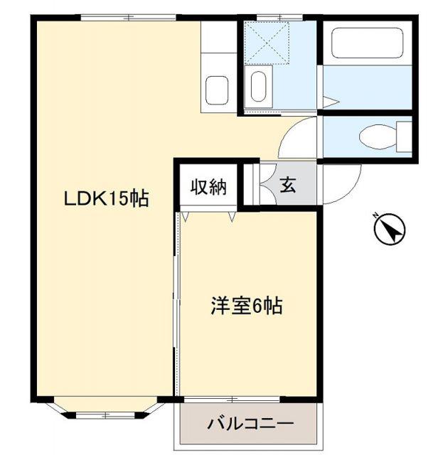 ファンタジアIII(1LDK/1階)の間取り写真
