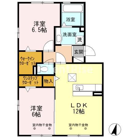 フォレストパーク(2LDK/1階)の間取り写真