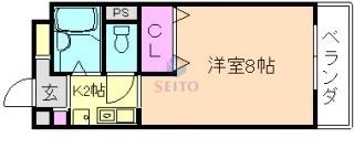 アルテ曽根(1K/2階)の間取り写真