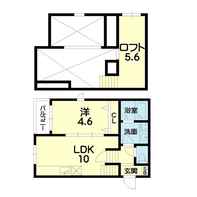 クラリス京町(1SLDK/1階)の間取り写真