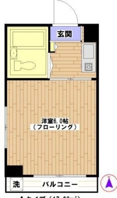 NKハイム(1K/3階)の間取り写真