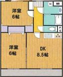 あんずマンション(2DK/1階)の間取り写真