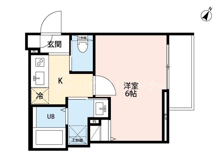 クレスト検見川(1LDK/3階)の間取り写真