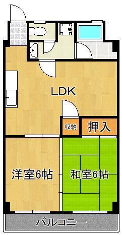 TAISHOKAN XIV (2LDK/2階)の間取り写真