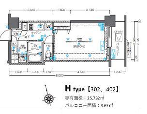 AELL南荻窪(1K/4階)の間取り写真