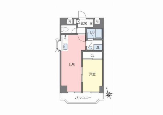 ラミアール聖蹟(1LDK/3階)の間取り写真