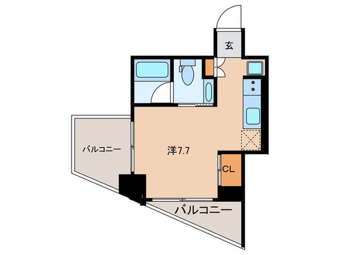 レジデンス雪が谷大塚(ワンルーム/3階)の間取り写真