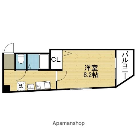 サンコート緑橋(1K/3階)の間取り写真